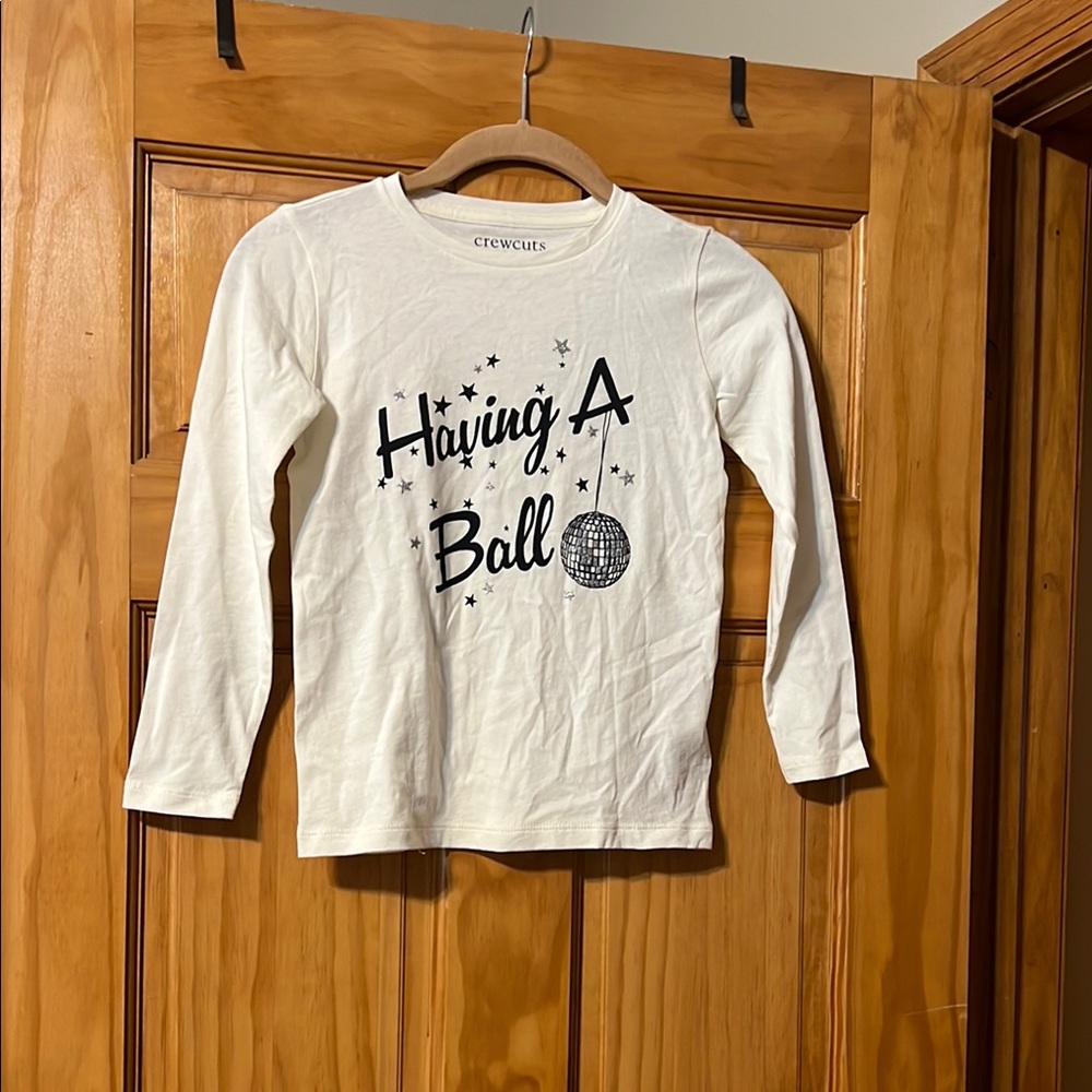 White Kids Long Sleeve Shirt